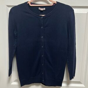 Navy Sweater Cartigan